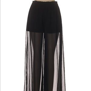 [SOLD] Kimchi Blue 🖤 sheer wide leg high rise waist pants